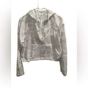 Susie‎ B Fitness White Camo Cropped Windbreaker - Size S/M